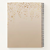 Carnet Confetti Or Personnalisé (Dos)