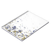 Carnet Confettis Bleu Or (Côté gauche)