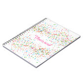 Carnet Confettis colorés (Côté gauche)
