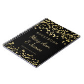 Carnet Confettis de feuille d'or de Guestbook de mariage (Côté gauche)