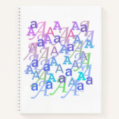 Carnet Confettis en forme de lettre "A" (Devant)