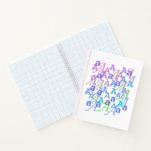 Carnet Confettis en forme de lettre "A"
