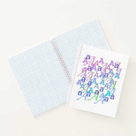 Carnet Confettis en forme de lettre "A" (Intérieur)
