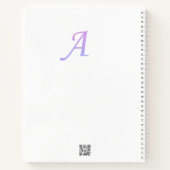 Carnet Confettis en forme de lettre "A" (Dos)