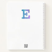 Carnet Confettis en forme de lettre "E" (Dos)