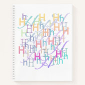 Carnet Confettis en forme de lettre "H" (Devant)