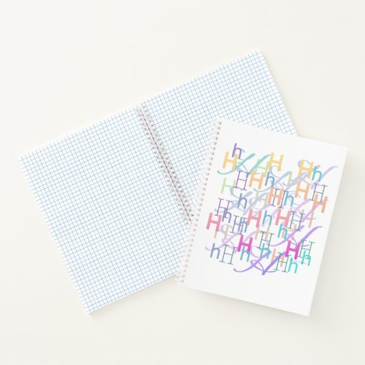Carnet Confettis en forme de lettre "H" (Intérieur)