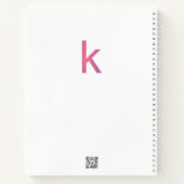 Carnet Confettis en forme de lettre "K" (Dos)