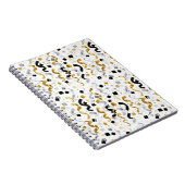 Carnet Confettis noir argent or (Côté Droit)
