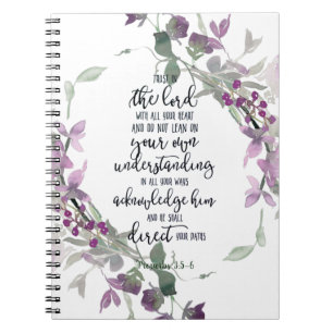 Carnet Confiance dans le Seigneur floral