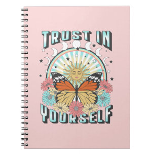 Carnet Confiance en soi Soleil céleste et papillon