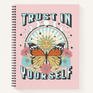 Carnet Confiance en soi Soleil céleste et papillon