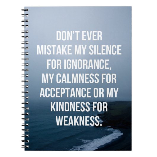 Carnet Confondez ma citation de silence (Devant)