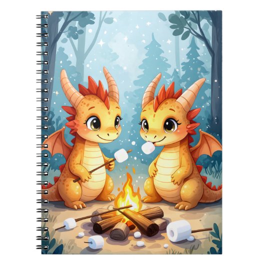 Carnet confortable de dragons de feu de camp (Devant)