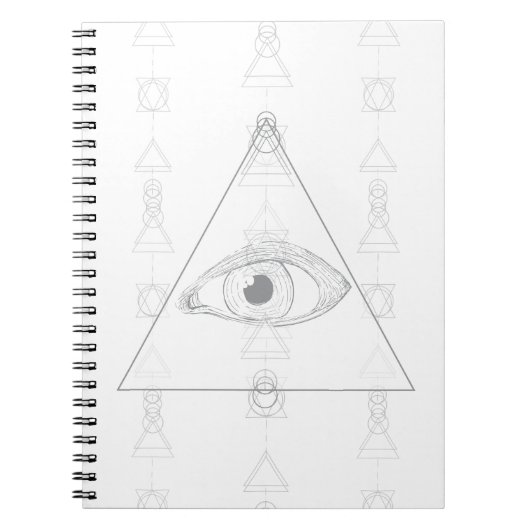 Carnet Connaissance secrète de l'oeil caché Géométrique é (Devant)