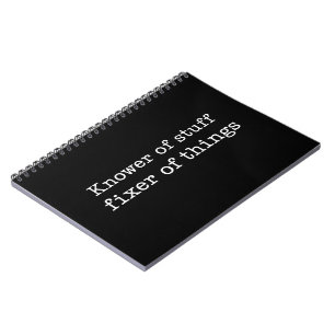 Carnet Connaisseur de Choses Réparateur de Trucs Papa Bri