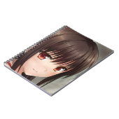 Carnet Connaître sourire anime fille mignonne brunette ye (Côté gauche)