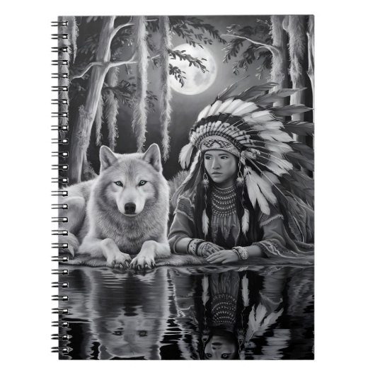 Carnet Connexion sauvage : Loup et fille (Devant)