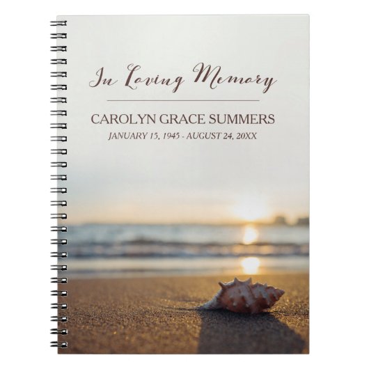 Carnet Conque sur la plage dans le Guestbook affectueux (Devant)