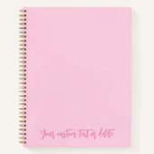 Carnet Conscience du cancer du sein mois script personnal (Devant)