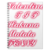 Carnet Conseil Saint-Valentin : Hakuna Matata Funny Texte (Devant)