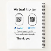 Carnet Conseil virtuel jar q r code argent don PayPal ven (Dos)