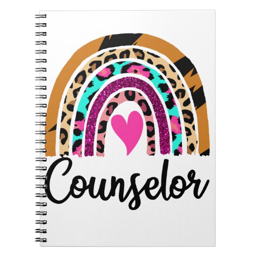 Carnet Conseiller Rainbow Leopard Funny School Conseiller (Devant)