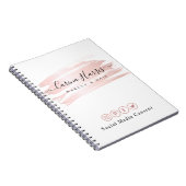 Carnet Consentement social de médias de feuille d'or rose (Côté Droit)