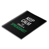 Carnet Conserver le calme et créer une feuille de calcul (Côté gauche)