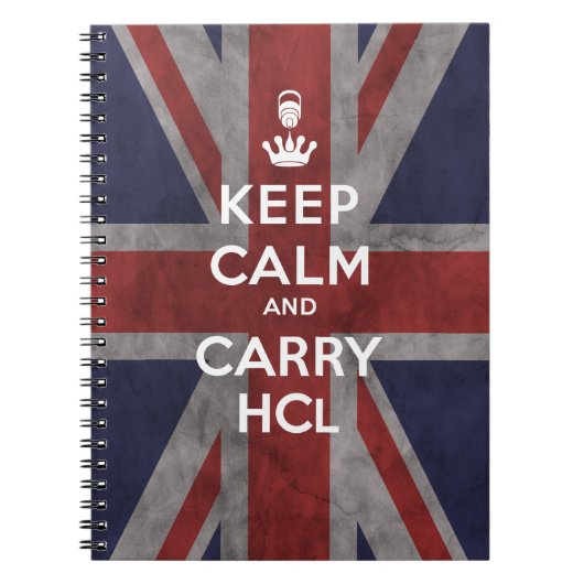 Carnet Conserver le calme et transporter HCl (version Uni (Devant)