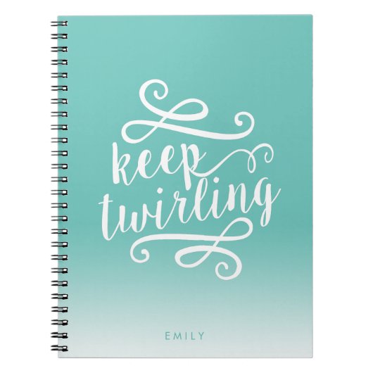 Carnet Conserver le devis Ombre Aqua & White Gradient (Devant)