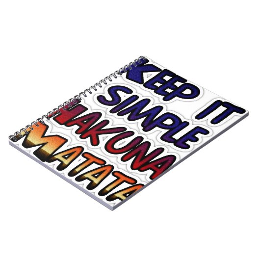 Carnet Conserver Simple Hakuna Matata Art Print (Côté gauche)