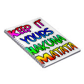 Carnet Conserver votre Hakuna Matata Art Print (Côté Droit)