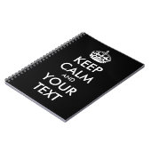 Carnet CONSERVEZ CALME et VOTRE TEXTE - Modifier l'arrièr (Côté gauche)