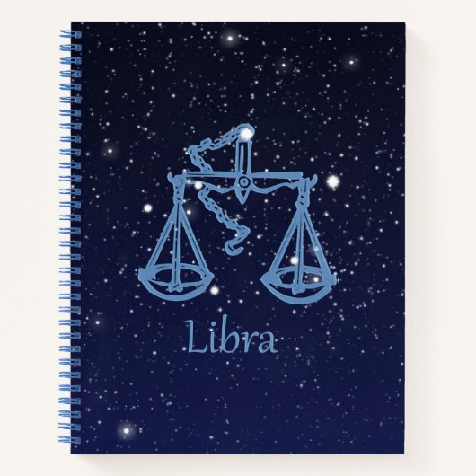 Carnet Constellation de Balance et signe de zodiaque avec (Devant)