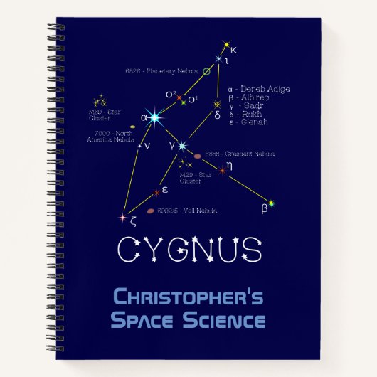 Carnet Constellation de l'hémisphère nord Cygnus (Devant)