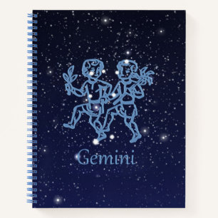 Carnet Constellation des Gémeaux et signe du zodiaque ave