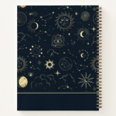 Carnet Constellation d'étoile d'or bleu minuit | Ajouter  (Dos)