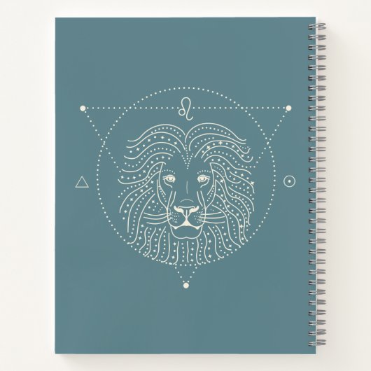 Carnet Constellation moderne Zodiac Leo Nom Année Vert (Dos)