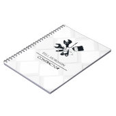 Carnet Construction de bâtiments en blocs noir et blanc m (Côté gauche)