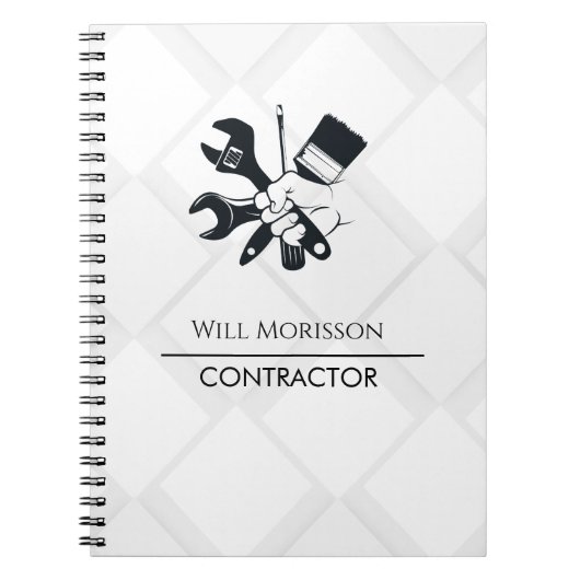 Carnet Construction de bâtiments en blocs noir et blanc m (Devant)