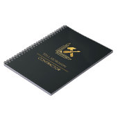 Carnet Construction de bâtiments modernes Or & Noir (Côté gauche)
