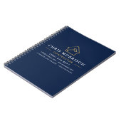 Carnet Construction de bâtiments Navy Blue Gold (Côté gauche)
