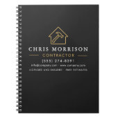 Carnet Construction de bâtiments Or noir (Devant)