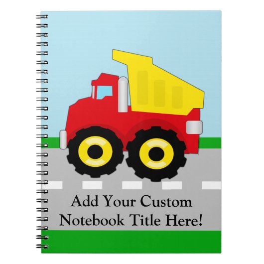 Carnet Construction Dumptruck d'enfants (Devant)