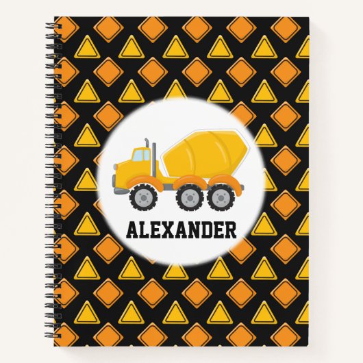 Carnet Construction Mélangeur de ciment Camion Véhicule É (Devant)