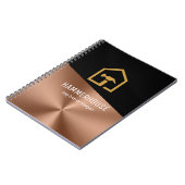 Carnet Construction Moderne Bâtiment Noir & Bronze (Côté gauche)