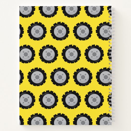 Carnet Construction Wheels Boy thème (Dos)