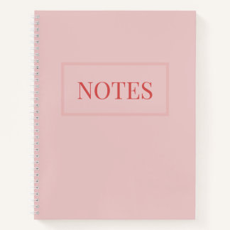 Carnet contemporain minimaliste rose