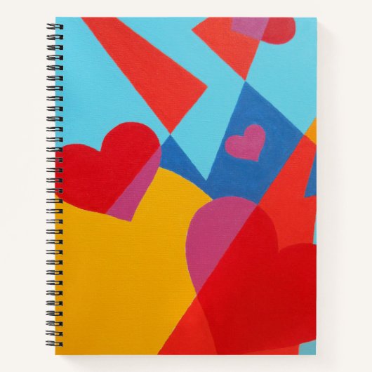 Carnet Contemporary Heart Spiral Notebook – Bold Colors (Devant)